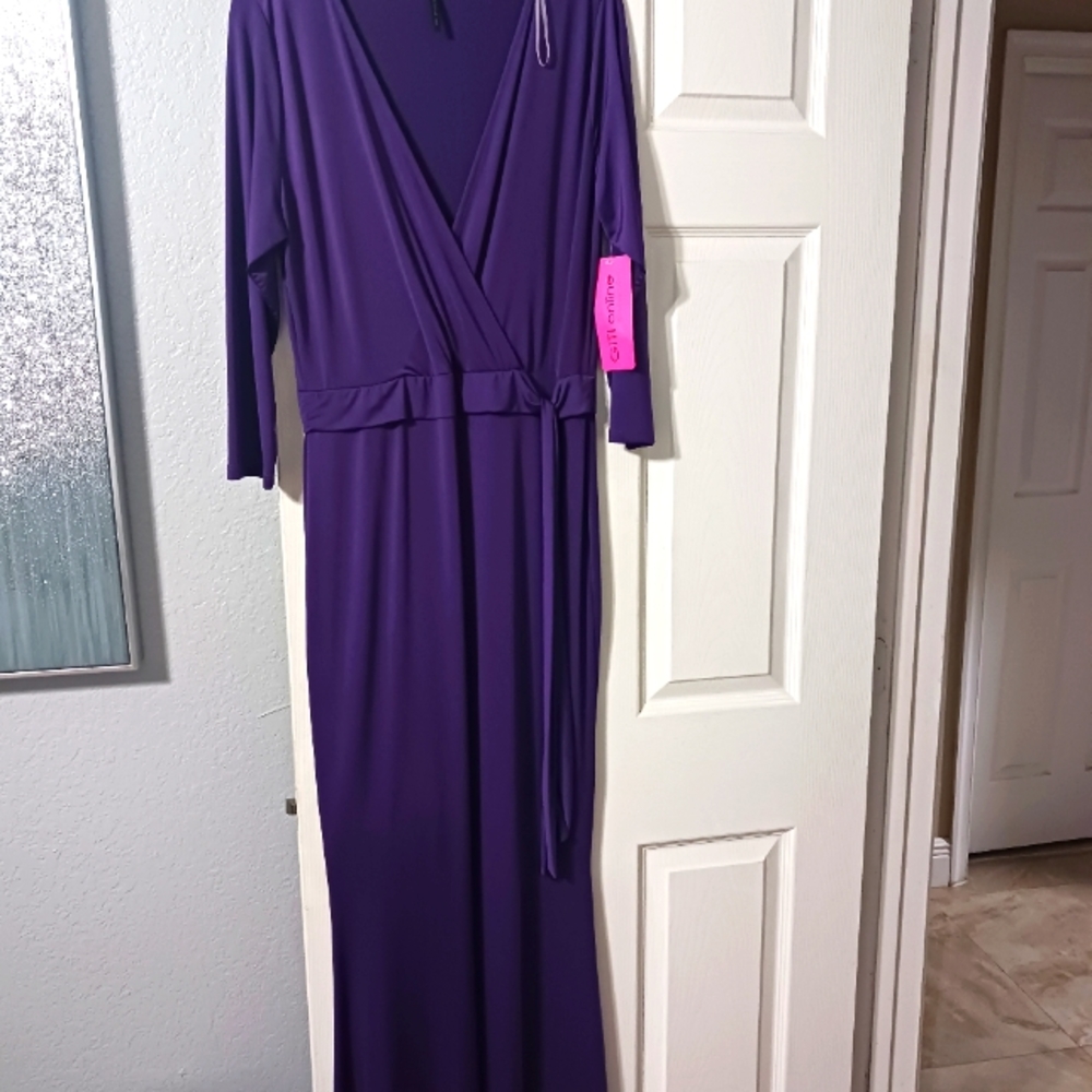 Long sleeve purple Maxie dress
